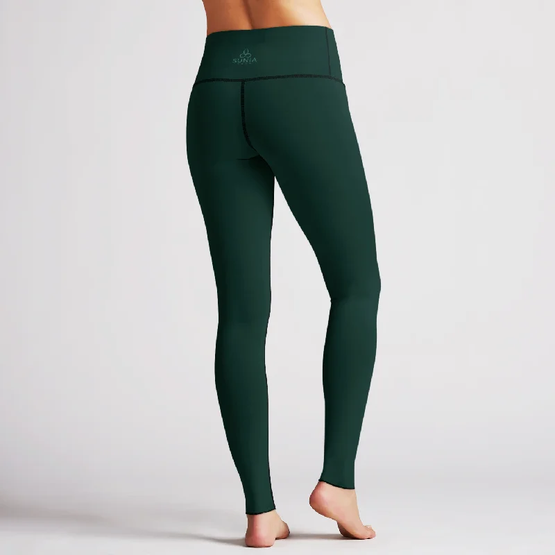 Women's Yoga Pants for Intense Workouts -Solid Emerald Green High Waist Reversible Legging Women's Yoga Pants for Intense Workouts -Solid Emerald Green High Waist Reversible Legging
