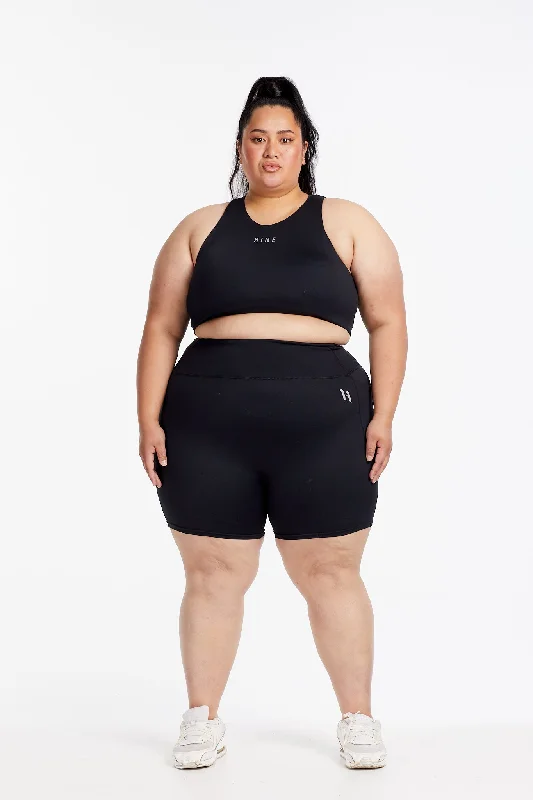 Yoga Shorts for Flexibility and Movement Training -HYBRID MID SHORT ONYX