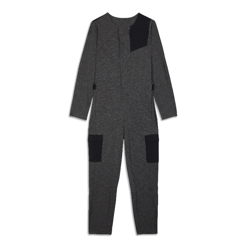 Women's Yoga Tops with Breathable Design -Reykur Jumpsuit - Resale
