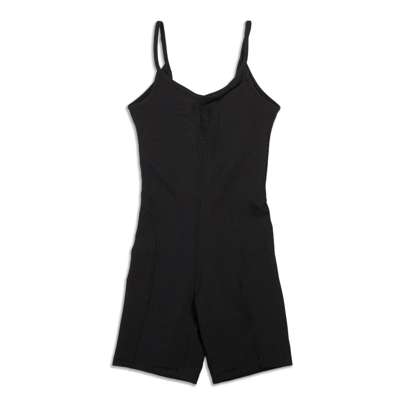 Yoga Tops for All Yoga Poses -Ribbed Contoured Unitard - Resale