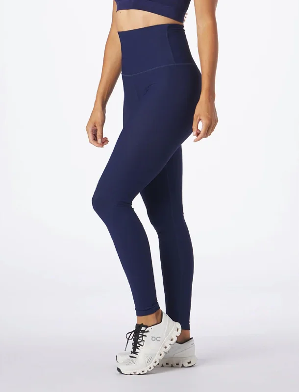 Yoga Shorts for Comfortable Workouts -Ribbed High Waist Legging In Indigo