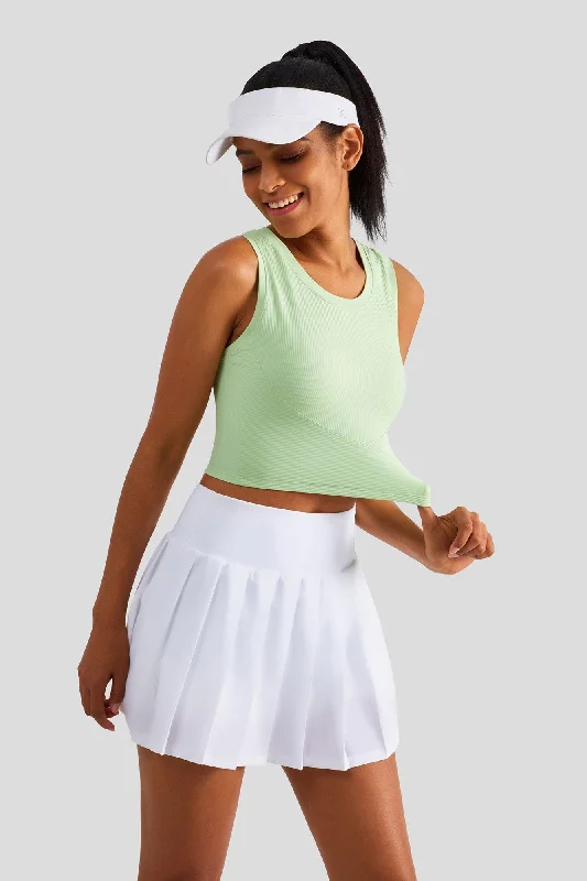 Yoga Bar with Coconut Oil -Ribbed Longline Racerback Sports Bra
