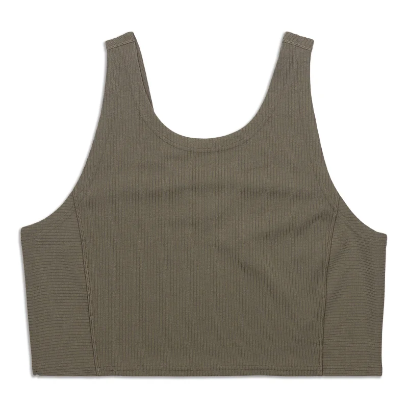 Yoga Tops for Fitness and Active Lifestyles -Ribbed Softstreme Cropped Tank Top - Resale