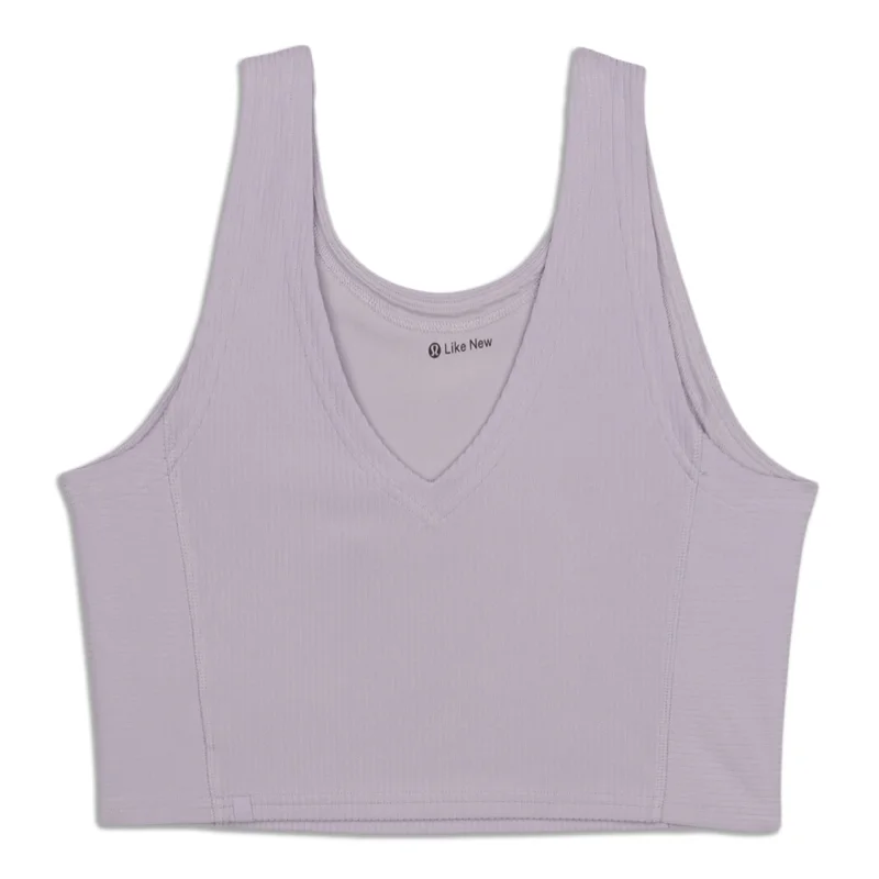 Women's Yoga Tops for High Stretch -Ribbed Softstreme Cropped Tank Top - Resale