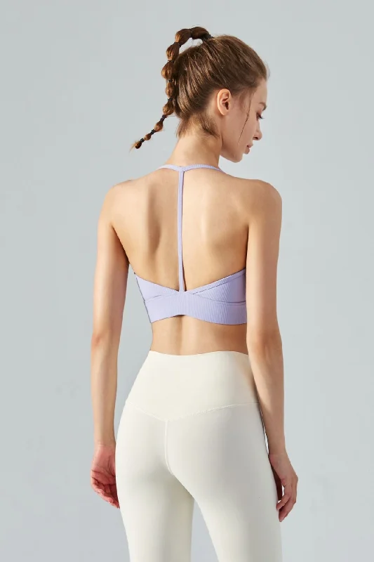 Yoga Bar with No Artificial Ingredients -Ribbed T-Back Sports Bra