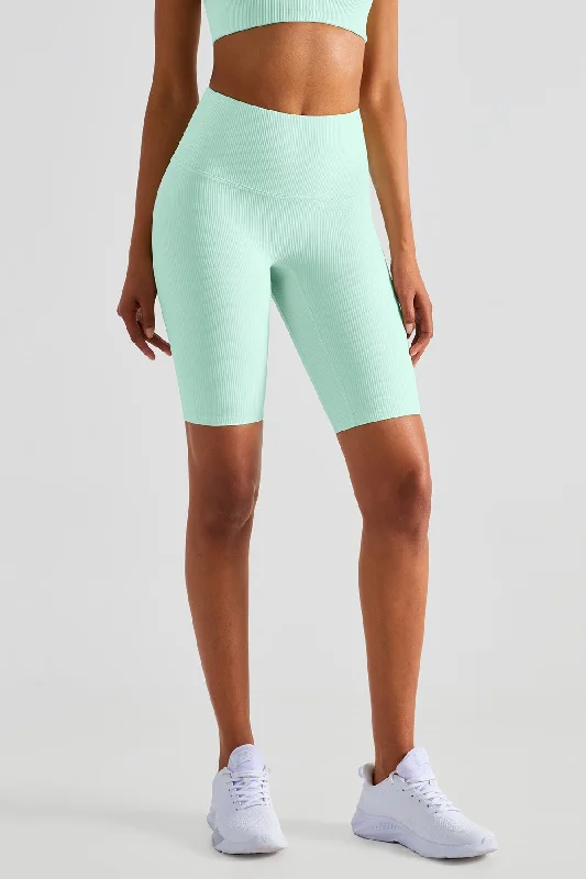 Soft Yoga Shorts for Comfort and Relaxation -Ribbed Seamless Yoga Shorts