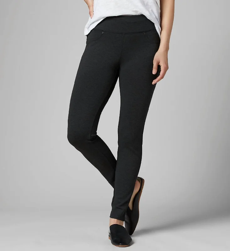 Yoga Shorts for Deep Stretch Workouts -Ricki Mid Rise Legging In Charcoal