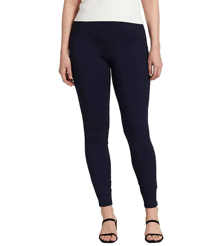 Comfortable Yoga Shorts for All Levels -Ricki Mid Rise Legging In Navy