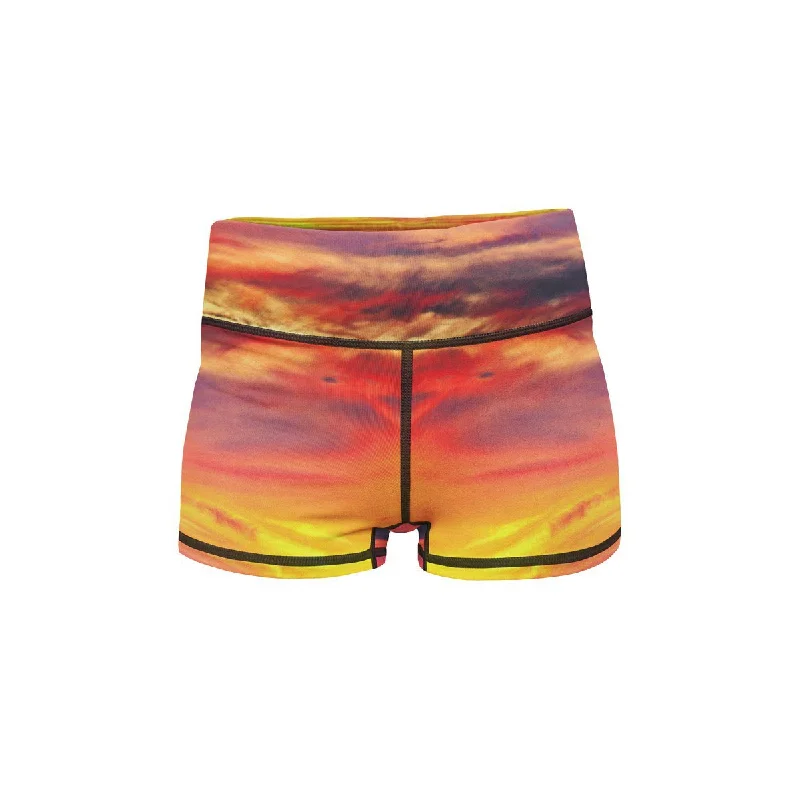 High-Waisted Yoga Shorts for Yoga -Ridges Yoga Shorts