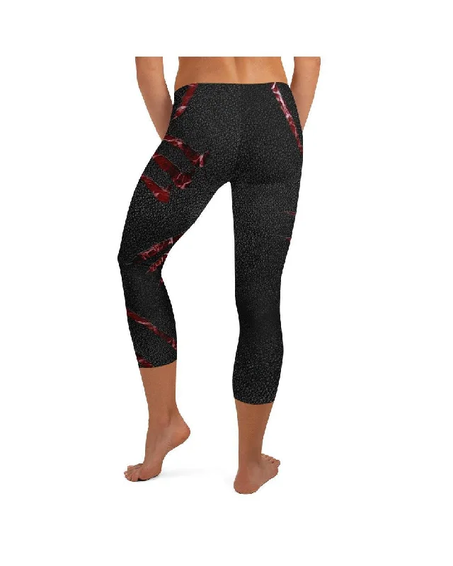 Yoga Pants for Mobility and Flexibility -Ripped Flesh Capris