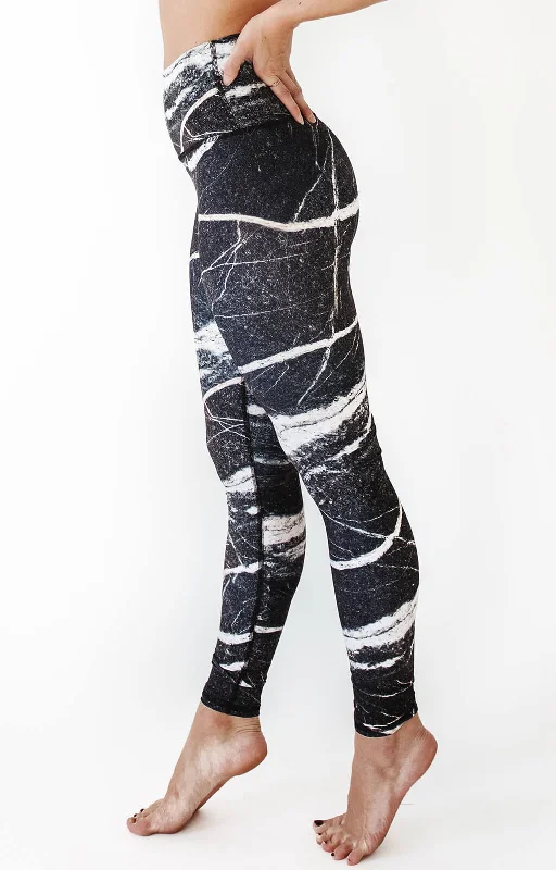 Yoga Pants for Building Strength -River Rock Printed Yoga Leggings