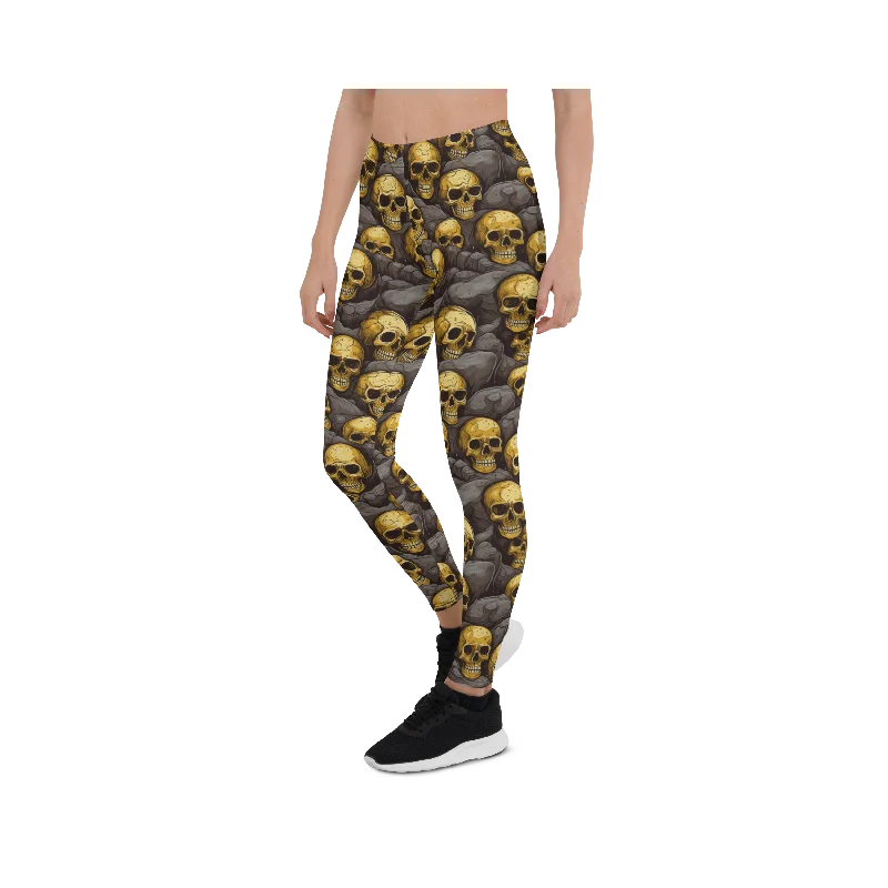 Yoga Pants for Improving Posture -Rocks and Skulls Leggings