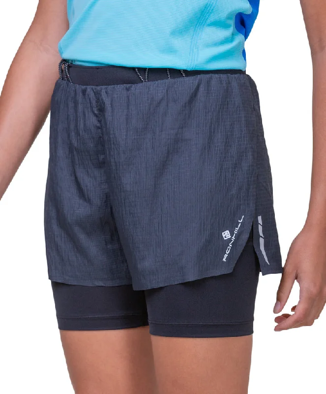 Yoga Shorts for Fitness and Mobility -Ronhill Tech Race Twin 2 In 1 Womens Running Shorts - Black Yoga Shorts for Fitness and Mobility -Ronhill Tech Race Twin 2 In 1 Womens Running Shorts - Black