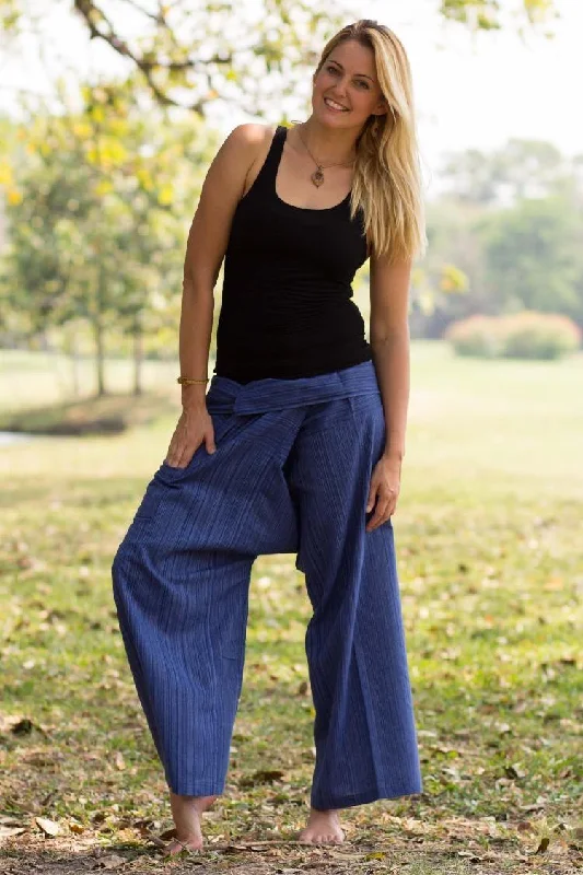 Yoga Pants for Balanced Practice -Royal Blue Fisherman Pants