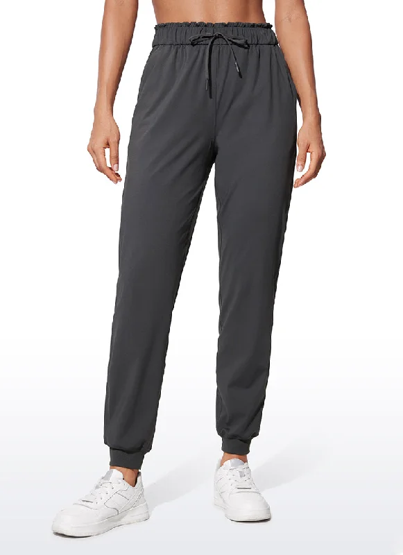 Yoga Shorts for Daily Wear -Stretch High Waisted Pockets Joggers 28"