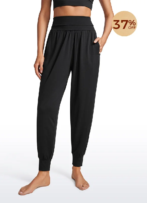 Yoga Shorts for Flexibility and Recovery -Harem Joggers Pants with Pockets 27''
