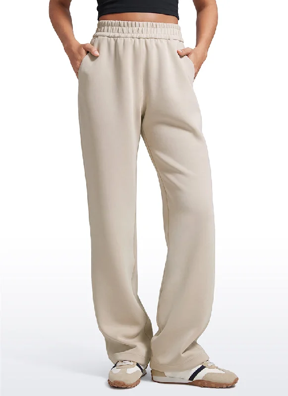 Yoga Shorts for Hot Yoga and Pilates -SoftAura High Waist Wide Leg Sweatpants 31''