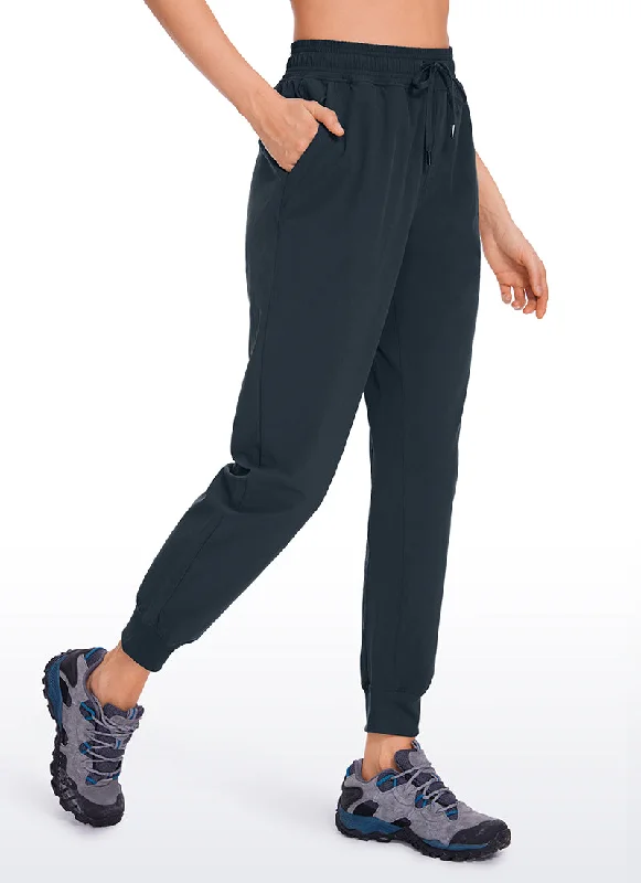 Compression Yoga Shorts for Flexibility -Lightweight Joggers Zip Pockets 27.5''