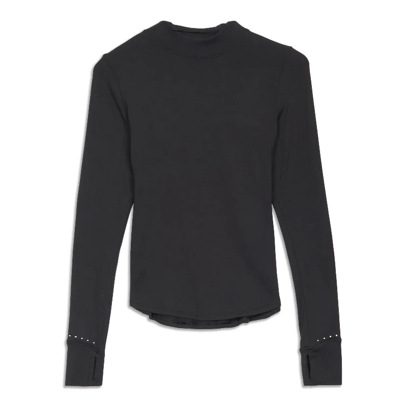 Stretchable Yoga Tops -Running Mockneck Long-Sleeve Shirt - Resale