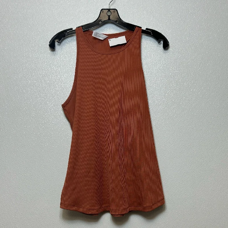 High-Waisted Yoga Tops -Rust Athletic Tank Top All In Motion, Size M