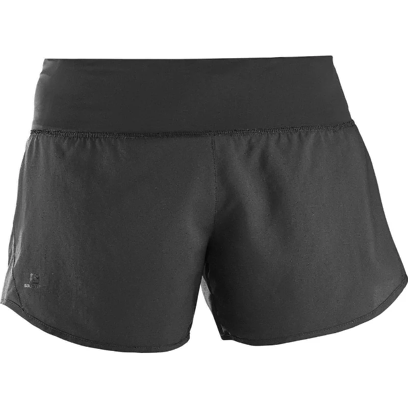Yoga Shorts for Deep Stretching -Salomon Elevate 2 In 1 Womens Running Shorts - Black Yoga Shorts for Deep Stretching -Salomon Elevate 2 In 1 Womens Running Shorts - Black