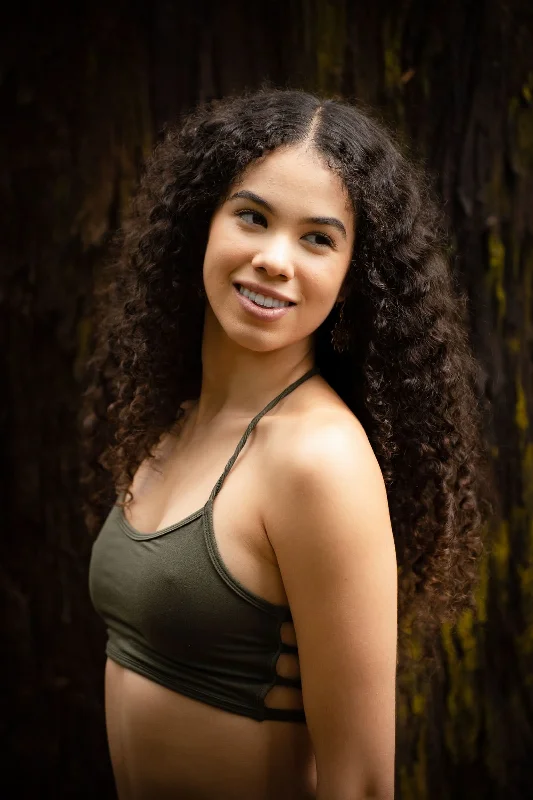 Yoga Tops for Light Yoga Practice -Samadhi Bra - Green
