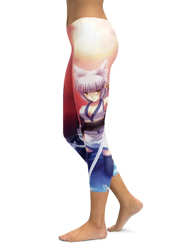 Seamless High-Waisted Yoga Pants -Samurai Anime Capris