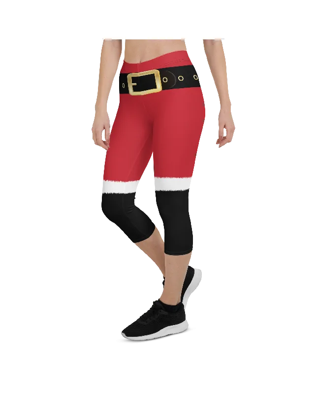 High-Waisted Yoga Pants for Strength Training -Santa Capris