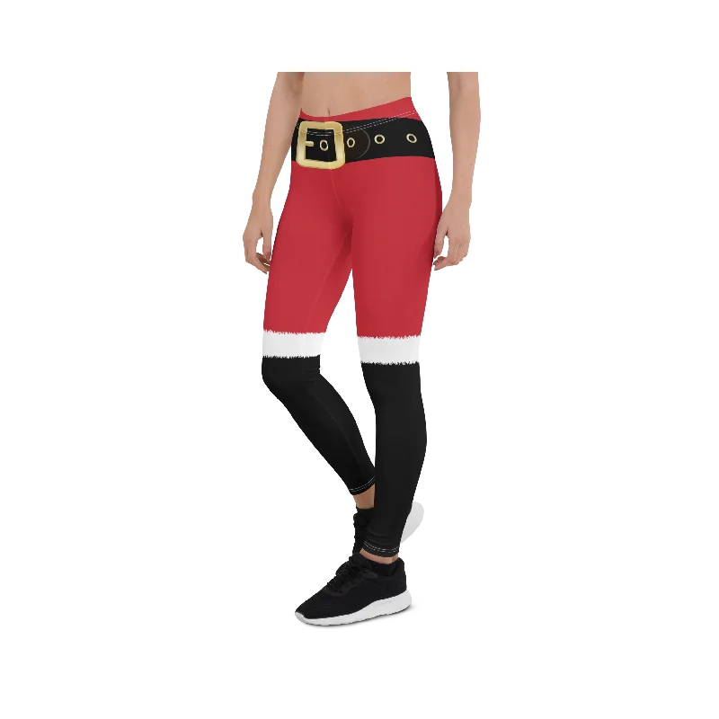 Yoga Pants for Workout and Fitness -Santa Leggings