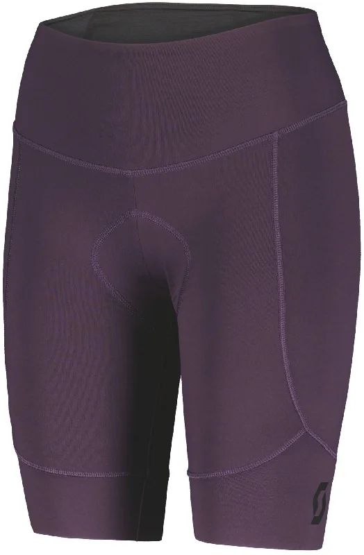 Stretchable Yoga Shorts for Deep Poses -Scott Endurance 10 +++ Womens Cycling Shorts - Purple Stretchable Yoga Shorts for Deep Poses -Scott Endurance 10 +++ Womens Cycling Shorts - Purple