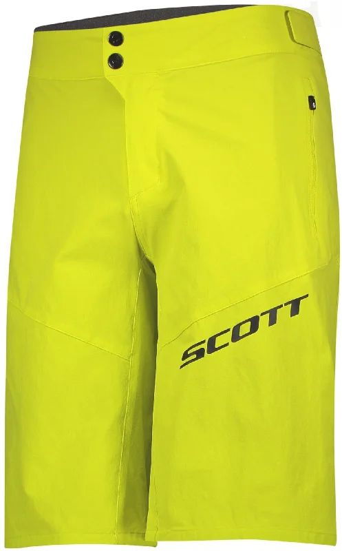 Yoga Shorts for Flexibility and Movement -Scott Endurance Loose Fit Padded Mens Cycling Shorts - Yellow
