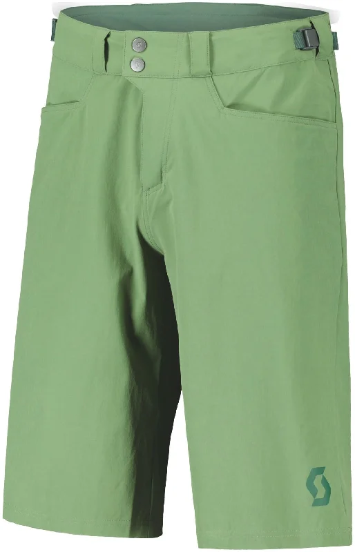 Soft Yoga Shorts for Intense Workouts -Scott Trail Flow Padded Mens Cycling Shorts - Green