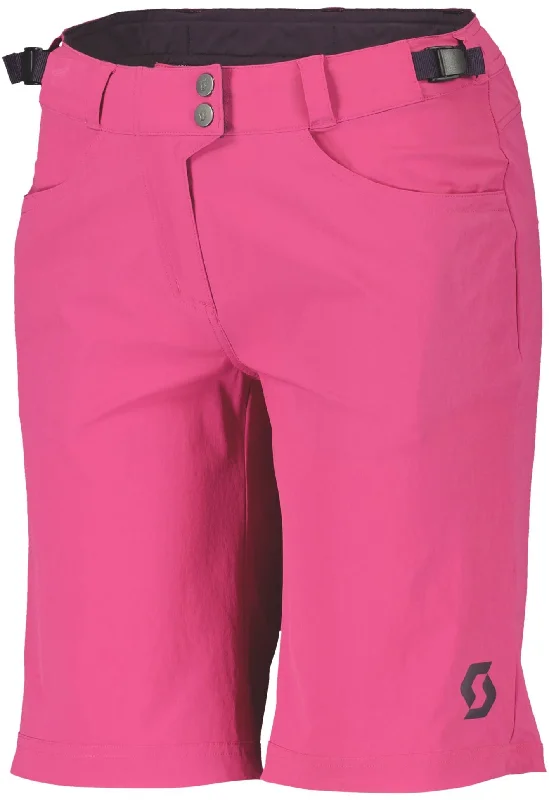 Yoga Shorts for High-Endurance Activities -Scott Trail Flow Padded Womens Cycling Shorts - Pink Yoga Shorts for High-Endurance Activities -Scott Trail Flow Padded Womens Cycling Shorts - Pink