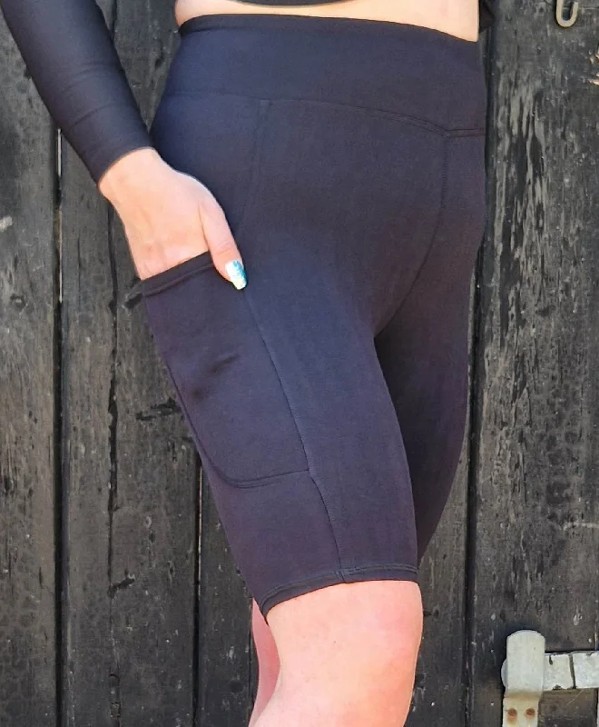 Yoga Shorts for Comfort and Yoga Poses -Sculpt Yoga Biker Shorts - Black