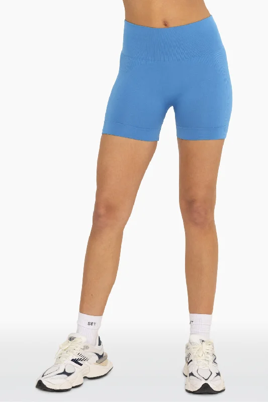 High-Waisted Yoga Shorts with Tummy Control -SCULPTFLEX® BIKE SHORTS - DRIFT