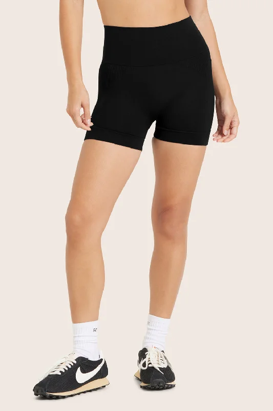 Premium Yoga Shorts for Comfort -SCULPTFLEX® BIKE SHORTS - ONYX