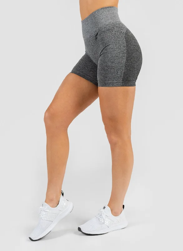 Yoga Shorts for Comfortable Fitness -SEAMLESS BIKER SHORTS - ASPHALT