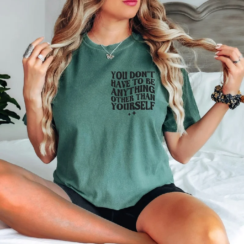 Comfortable Yoga Tops for Every Day Use -Self Love • Green Comfort Tee
