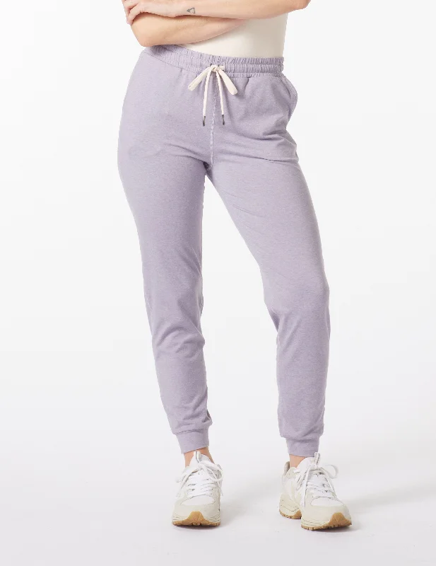 Yoga Pants for Fitness and Recovery -Serene Jogger: Dusty Lavender Marble