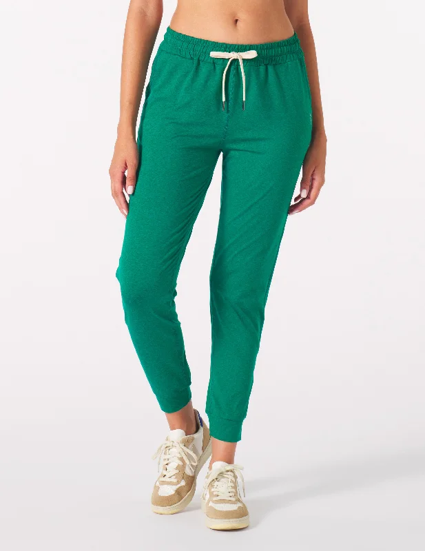 Soft Yoga Pants for Relaxation -Serene Jogger: Emerald Marble