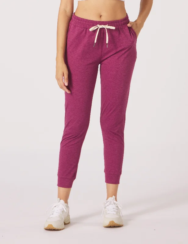 High-Waisted Leggings for Yoga -Serene Jogger: Rouge Marble