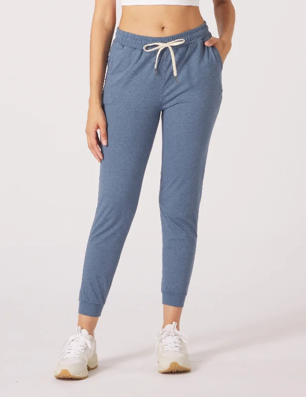 Breathable Yoga Pants for Workouts -Serene Jogger: Washed Blue Marble