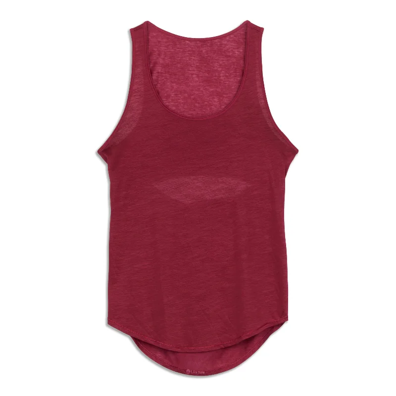 Women's Yoga Tops with Stretchy Fit -Set The Course Tank Top - Resale