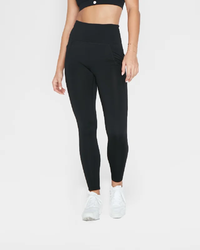 Soft and Flexible Yoga Pants for Poses -Skin Shakti Leggings (Multi-Lengths) - Black