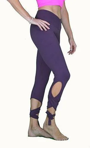 High-Waisted Yoga Shorts for Yoga -Shape Up Ballerina Legging Purple