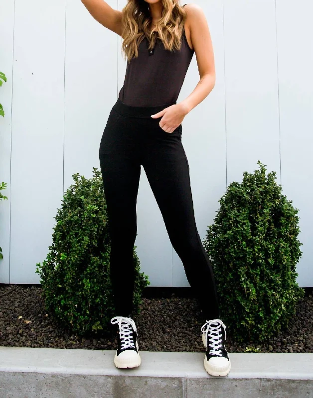 Women's Yoga Shorts for Deep Stretching -She Can't Be Stopped Leggings In Black