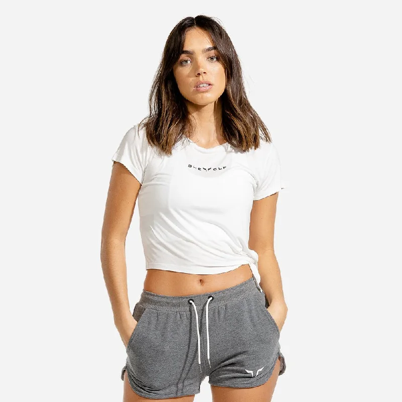 Stylish Yoga Tops for Flexibility and Comfort -She-Wolf Crop Top - White