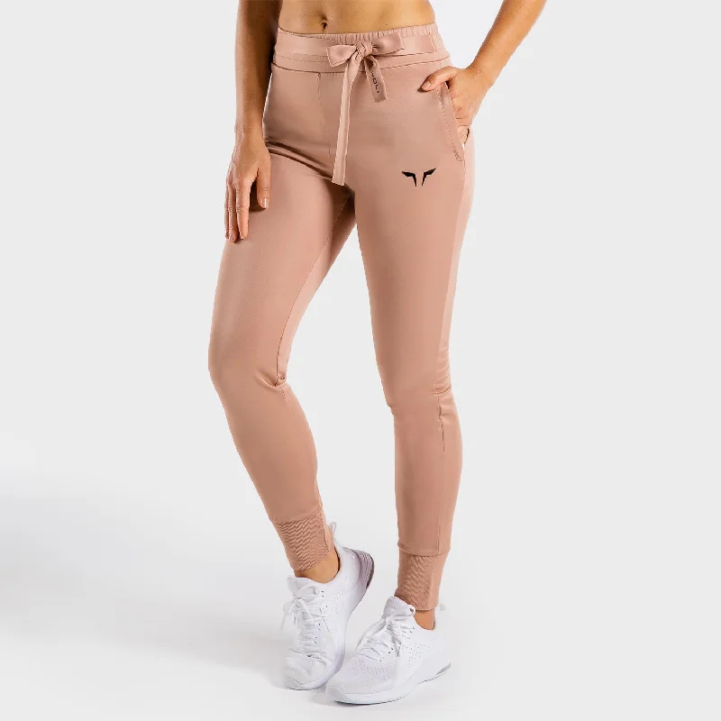 Yoga Pants for Quick Poses -She-Wolf Do-Knot-Joggers - Dusty Rose