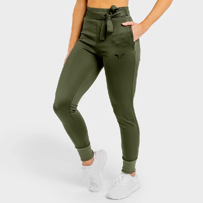 Yoga Pants for Flexibility and Strength -She-Wolf Do-Knot-Joggers - Olive