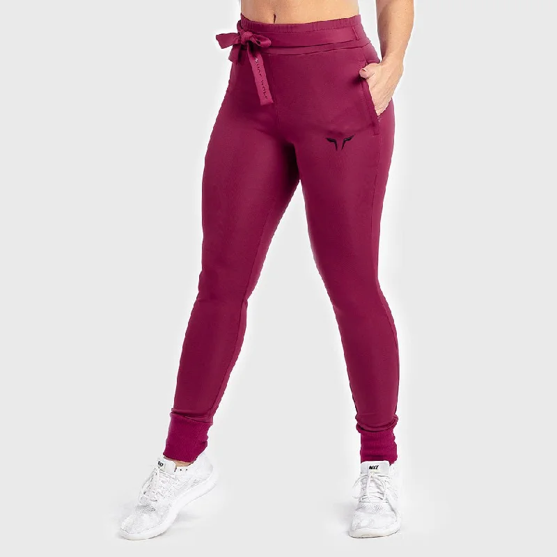 Yoga Pants for Easy Movement -She-Wolf Do-Knot-Joggers - Plum
